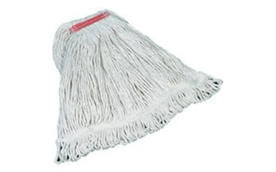 Rubbermaid Commercial Products 1 In. Super Stitch Cotton Looped End Wet Mop Green Head - Large