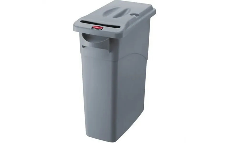 Rubbermaid Commercial Slim Jim Confidential Secure Container 23 Gal - Lid Lock Closure