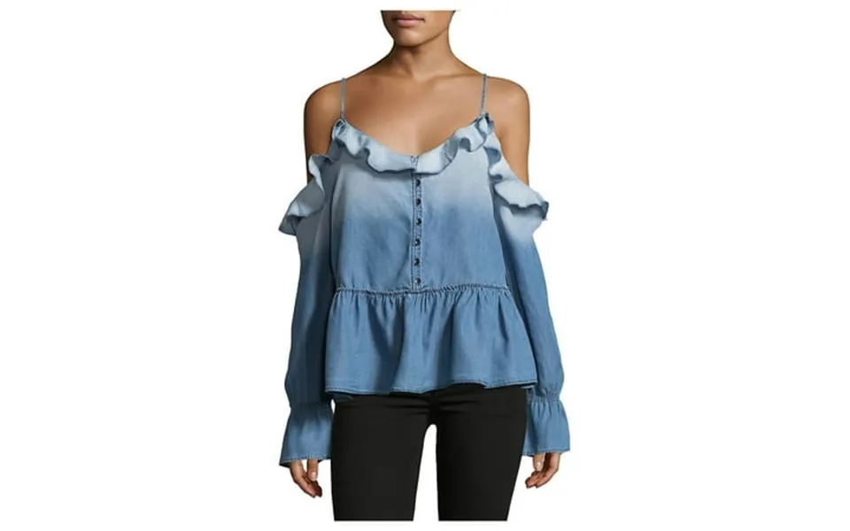 Ruffled Cold-shoulder Top
