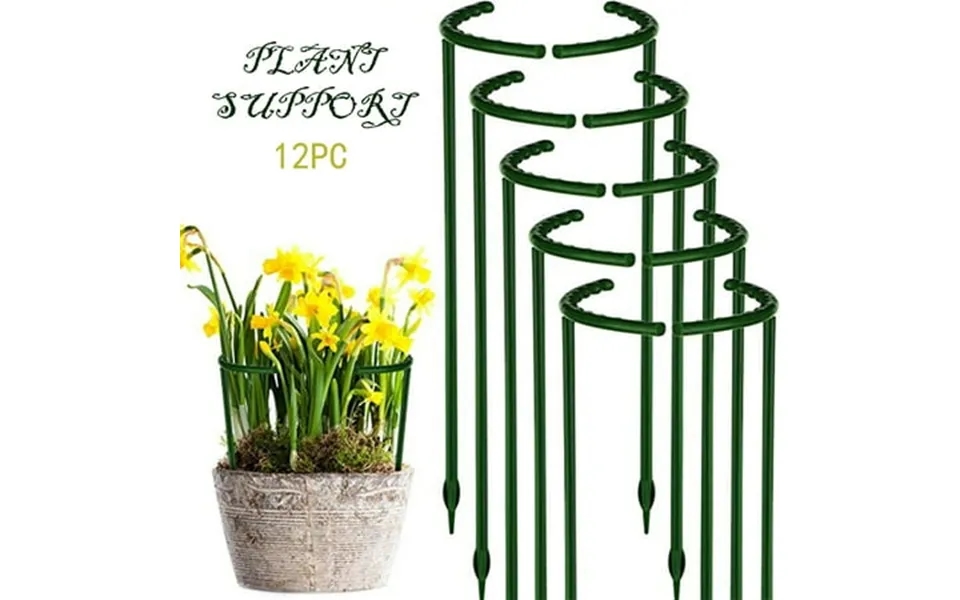 Ruijiao 10-pack Plastic Garden Climbing Support - Durable Arcuated Plant Cages For Diy Gardening