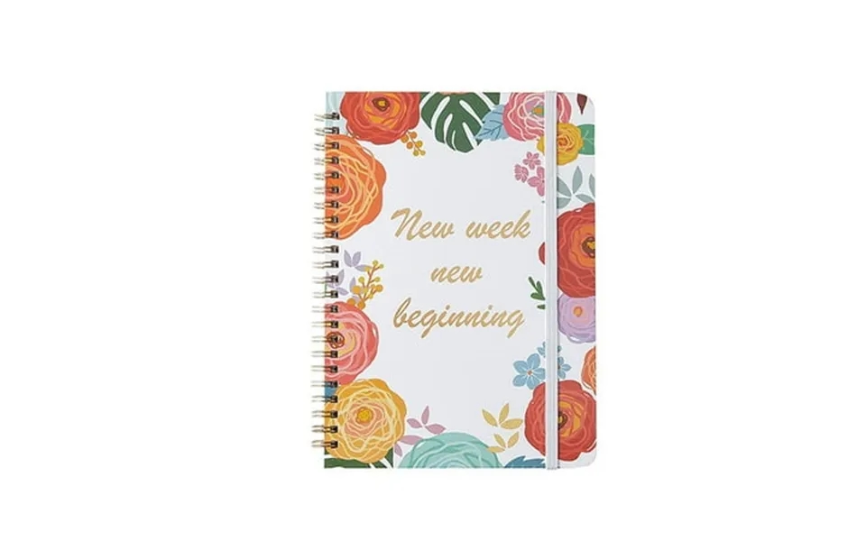 Ruijiao Daily Planner & Schedule Book - Weekly & Monthly Layout 110 Pages Hardcover With Golden Twin-wire Binding Conven