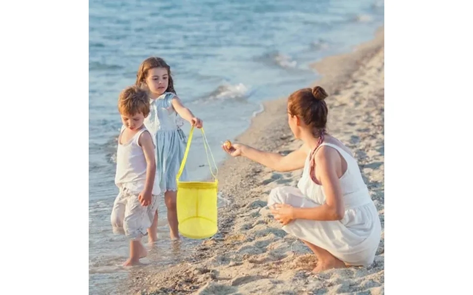 Ruijiao Seashell Bags For Beach Mesh Shell Collecting Bag For Kids Sand Toys Travel Storage Bucket For Sandbox Beach Vac