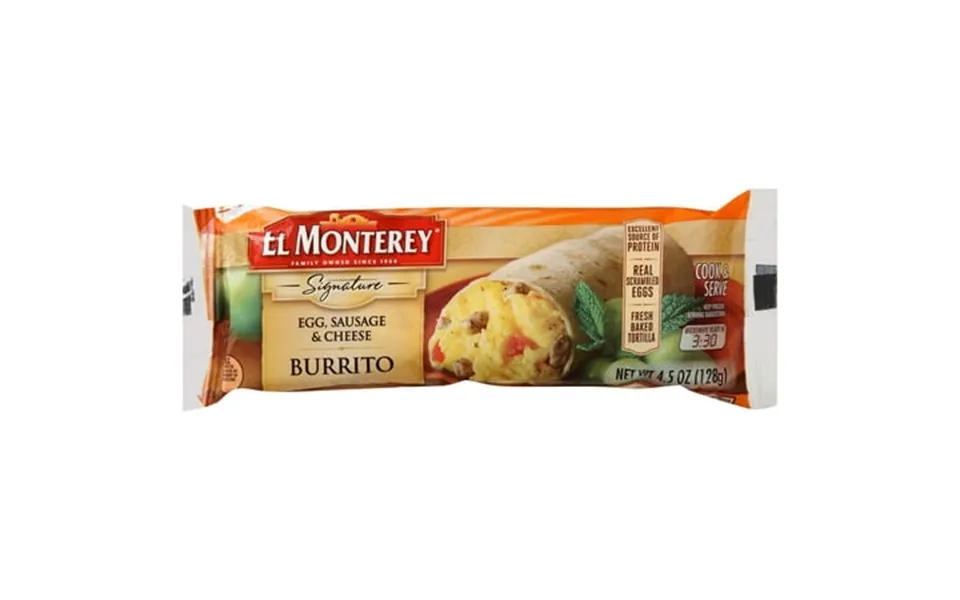 Ruiz El Monterey Egg And Cheese Sausage Breakfast Burrito 4.5 Ounce -- 24 Per Case