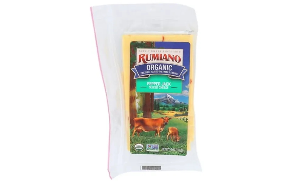 Rumiano Cheese Organic Sliced Pepper Jack Cheese 6 Ounce -- 12 Per Case