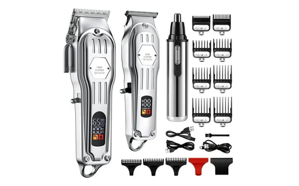 Rutawz Professional Hair Clippers For Men Cordless Clippers & Trimmers Set With Lcd Display Beard & Nose Trimmer Hair Cu