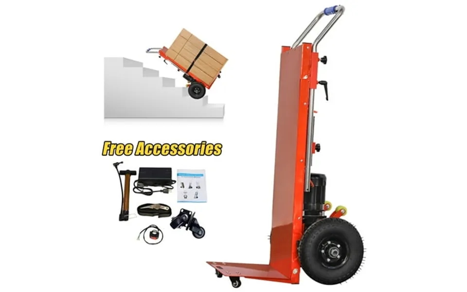 Rxfsp Ergonomic Electric Stair Climbing Hand Truck 880lb Capacity 1200w Motor Folding Motorized Dolly Cart