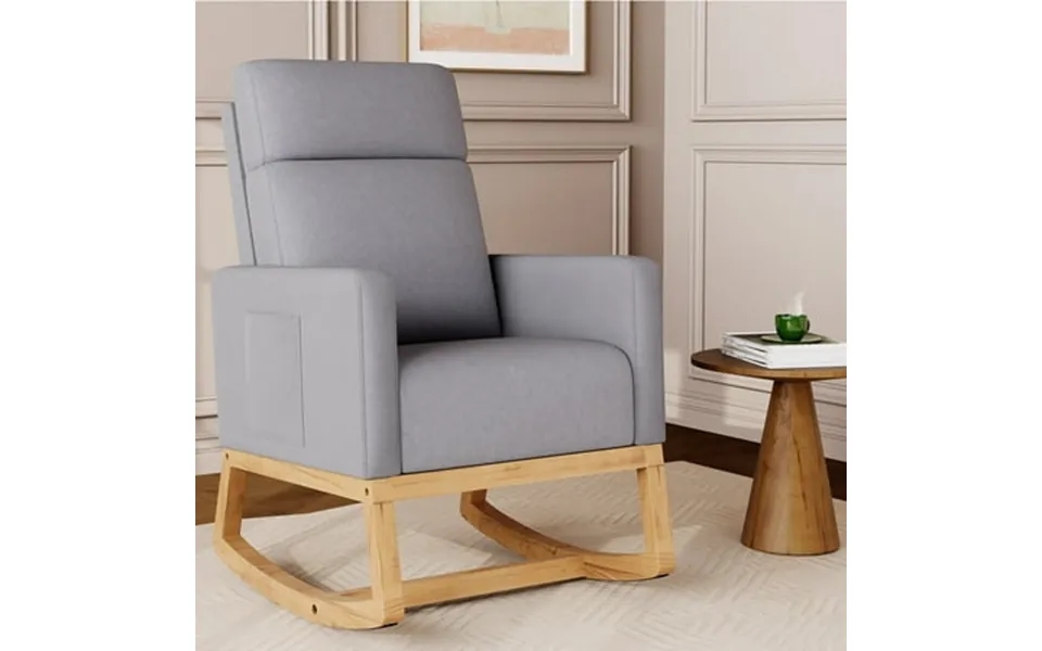 Saetsfeg Rocking Chair Nursery Comfortable Upholstered Glider Rocker Chairs Indoor For Adults Mid-century Modern Nursing