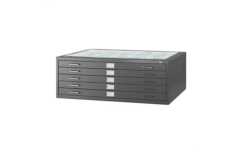 Safco 5 Drawer Flat Files Metal Cabinet For 30 X 42 Files In Black
