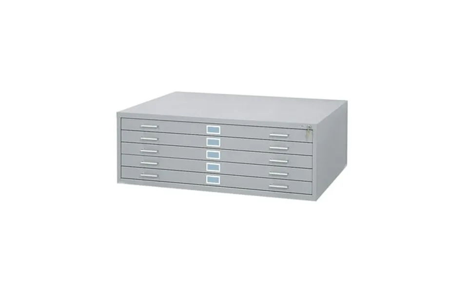 Safco 5 Drawer Metal Flat Files Cabinet For 36 X 48 Documents In Gray