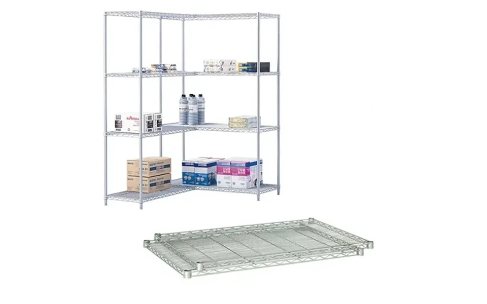 Safco 5296gr 24 X 48 In. Wire 2 Shelf Pack In Gray