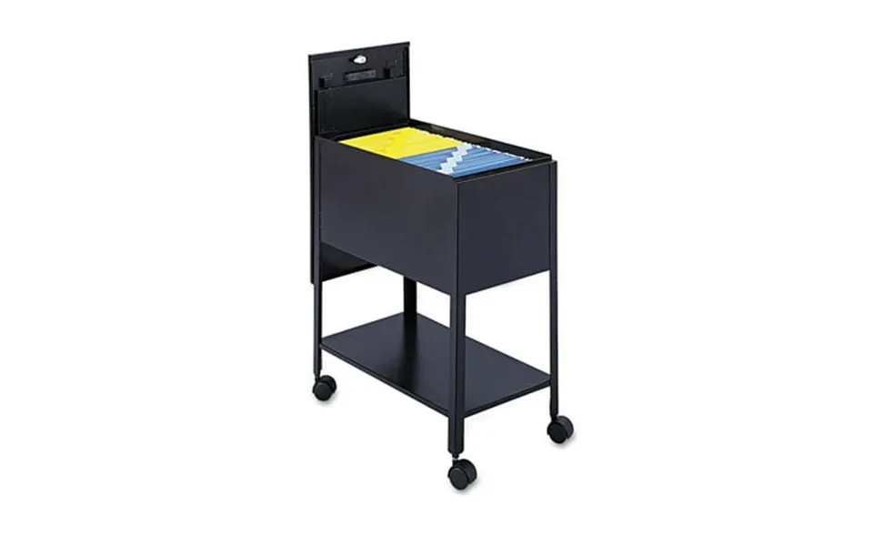 Safco Extra-deep Lockable Mobile Tub File Cabinet Black