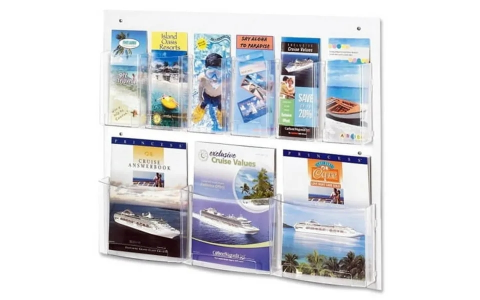 Safco Nine Compartment Magazine Pamphlet Display 9 Compartment S - Compartment Size 7 X 2 X 9