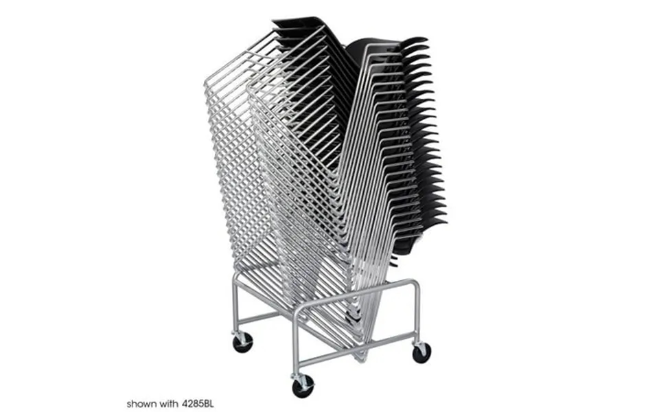 Safco Sled Base Stack Chair Cart In Silver