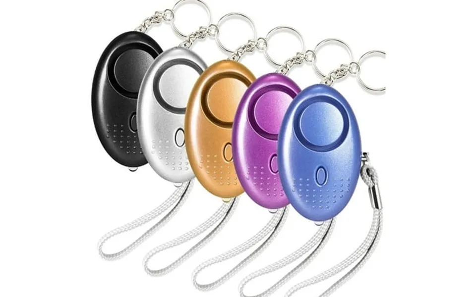 Safe Sound Personal Security Alarm - 5 Pack 140db Safety Siren For Emergency Alarm With Led Flashlight For Night Runner