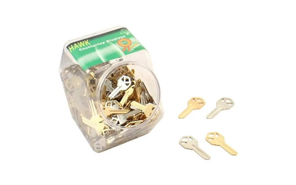 Safeguard Key Blanks Jar 288 Pieces Standard Kw Style Goldtone & Silvertone Ready For Locksmith Customization A Staple F