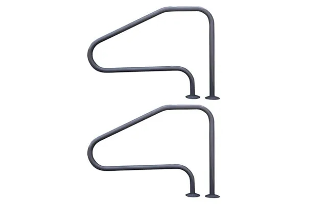 Saftron Rtd-448-gg 4 Bend Swimming Pool Mounted Polymer Handrail Gray 2 Pack product image