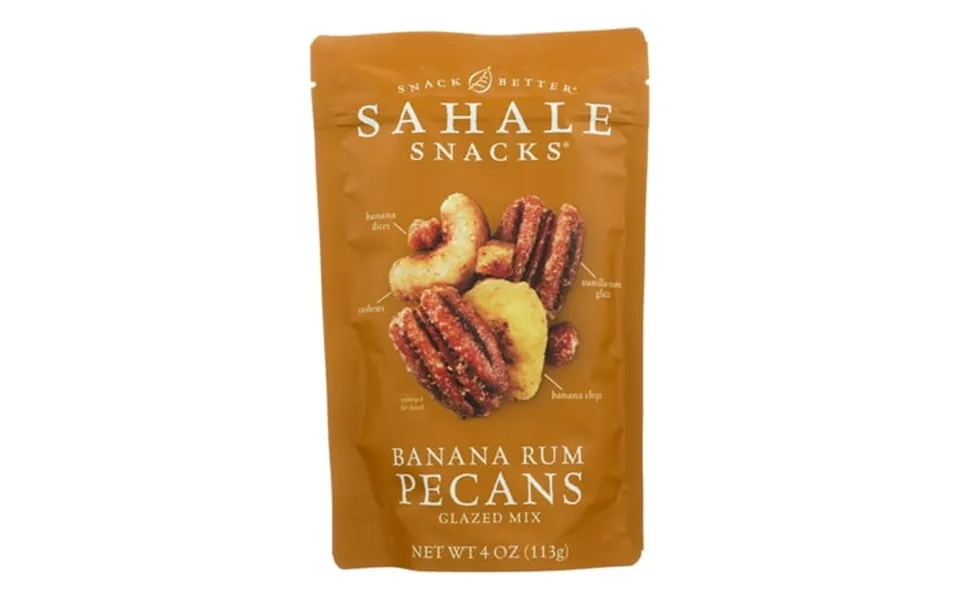 Sahale Snacks Glazed Mix Of Banana Rum Flavored Pecans 4oz Bag Sweet & Savory Nut Blend Gluten-free Non-gmo