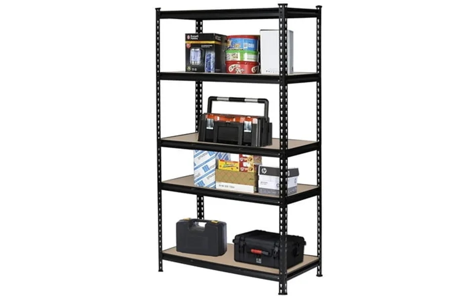 Salonmore 5 Tier Metal Garage Racking Steel Wire Shelving Capacity For 4000 Lbs Black