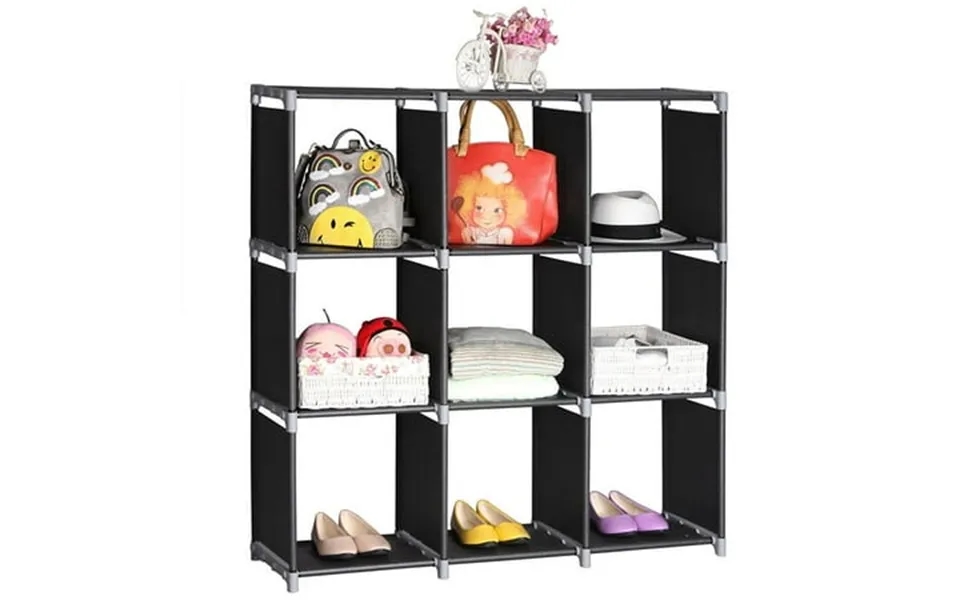 Salonmore 9-cube Modular Organizer Shelf Closet Cloth Bookcase Storage Black