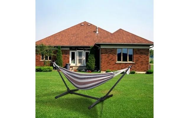 Salonmore Double Hammock With Space Saving Steel Stand Includes Portable Carrying Case product image