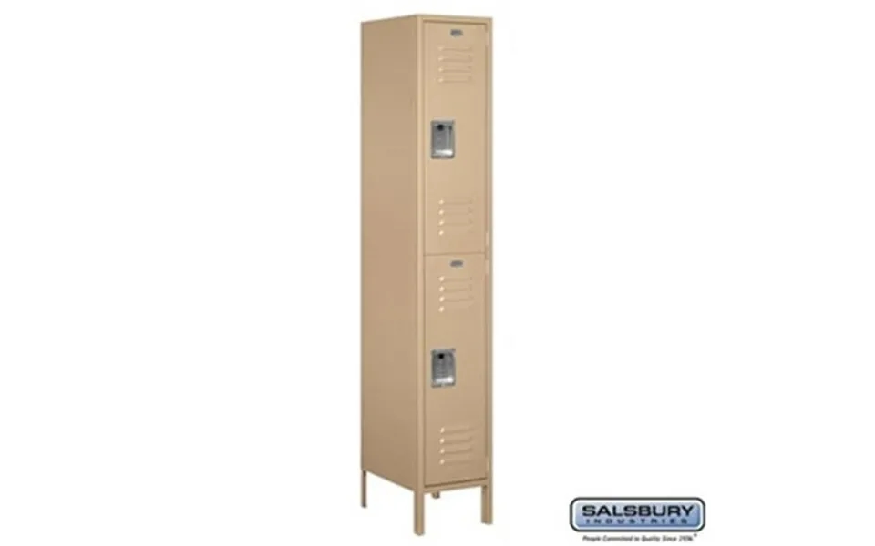 Salsbury 52168tn-a 15 In. W X 78 In. H X 18 In. D Double Tier Extra Wide Metal Locker Assembled In Tan