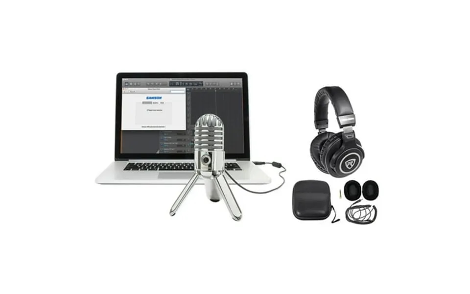 Samson Podcast Recording Podcasting Microphone Pro Headphones Cables Case