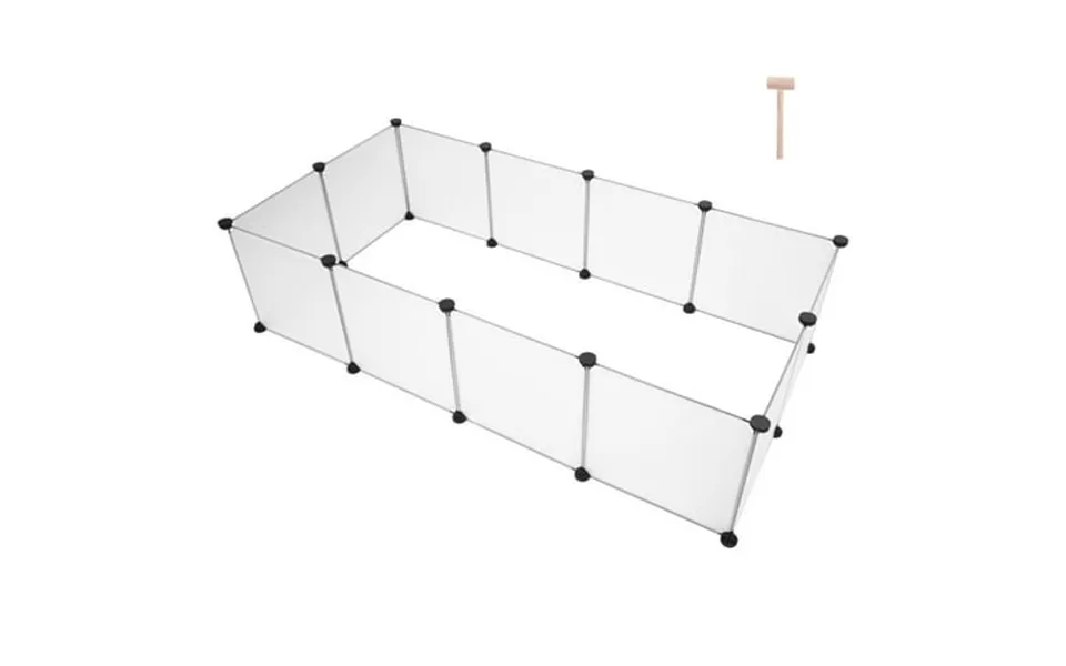 Samyohome 12 Panels Metal Wire Yard Fence For Small Animals Guinea Pigs Rabbits