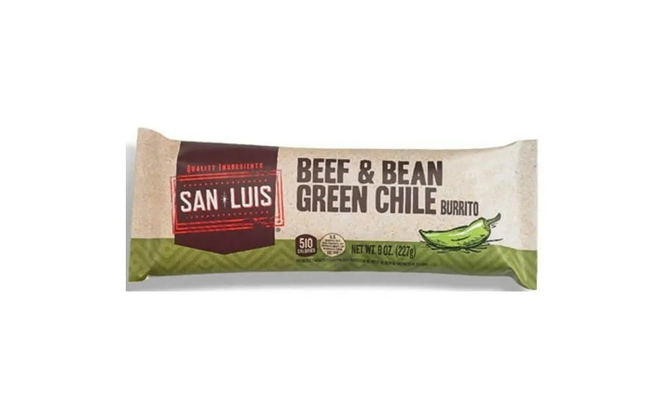 San Luis Beef And Bean Green Chile Burrito 8 Ounce -- 10 Per Case
