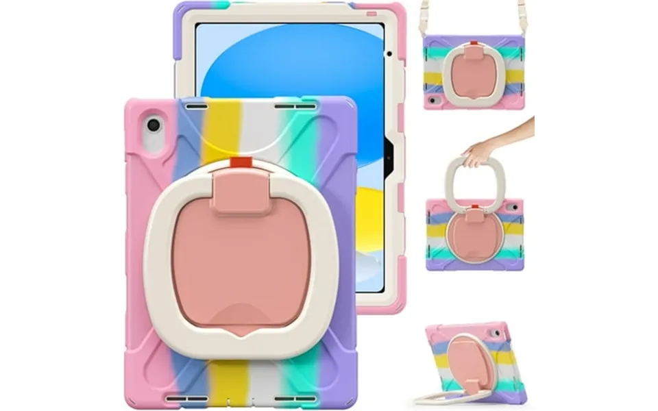 Sanimore For Ipad 10th Generation 10.9 2022 Case 3 Layers Multi-functional Case With Shoulder Strap & Foldable Handle Mu