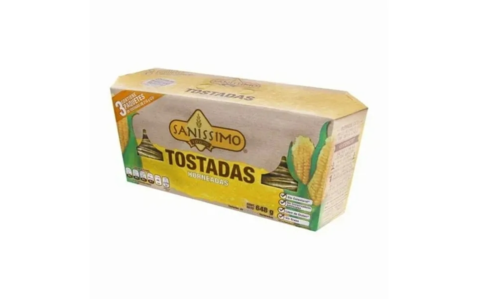 Sanissimo Tostadas Horneadas De Maiz Blanco Libre De Gluten Sin Colesterol Sin Conservadores Artificiales Sin Grasa Adic