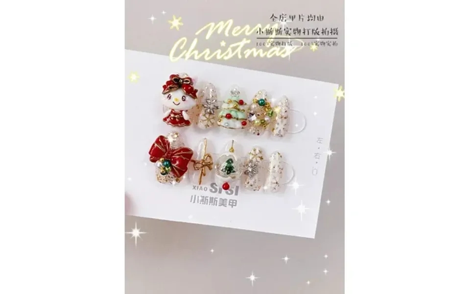Sanrioed Handmade Doll Press On Nails Hello Kittys Cartoon Artificial Manicure Fake Nails Women Wearable Nail Tips Cospl