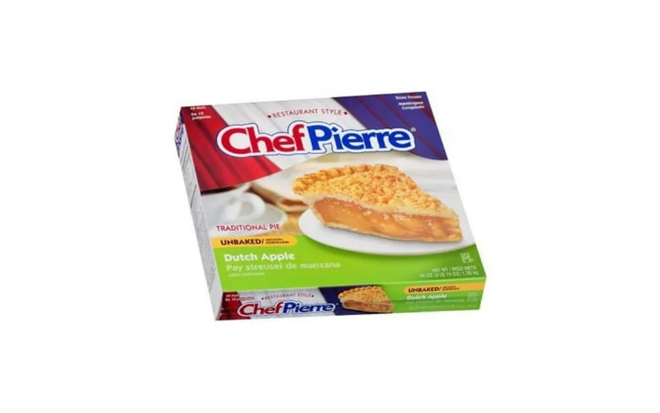 Sara Lee Chef Pierre Traditional Unbaked Dutch Apple Fruit Pie 10 Inch - 6 Per Case