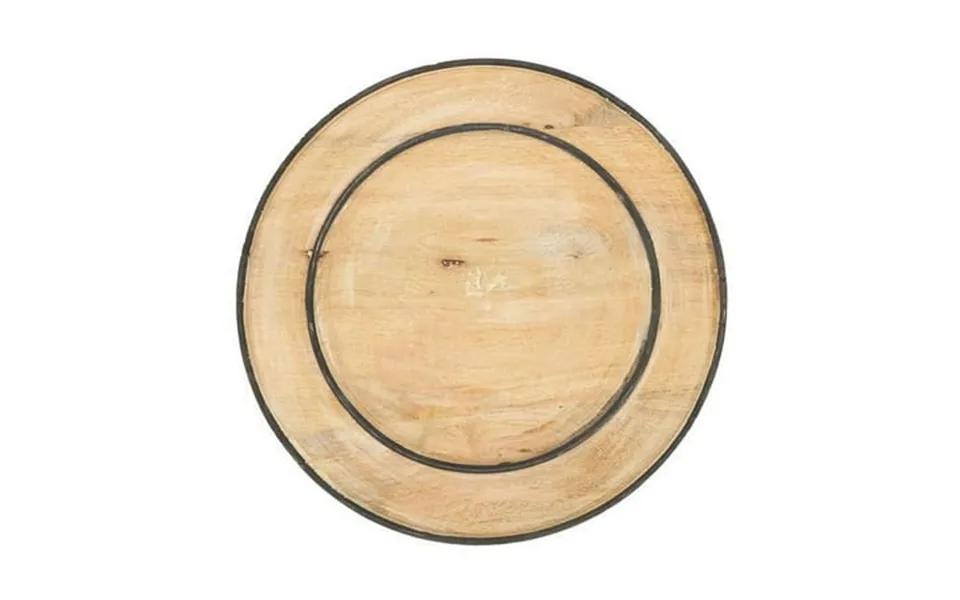 Saro Lifestyle Charger Plates With Wooden Design Set Of 4