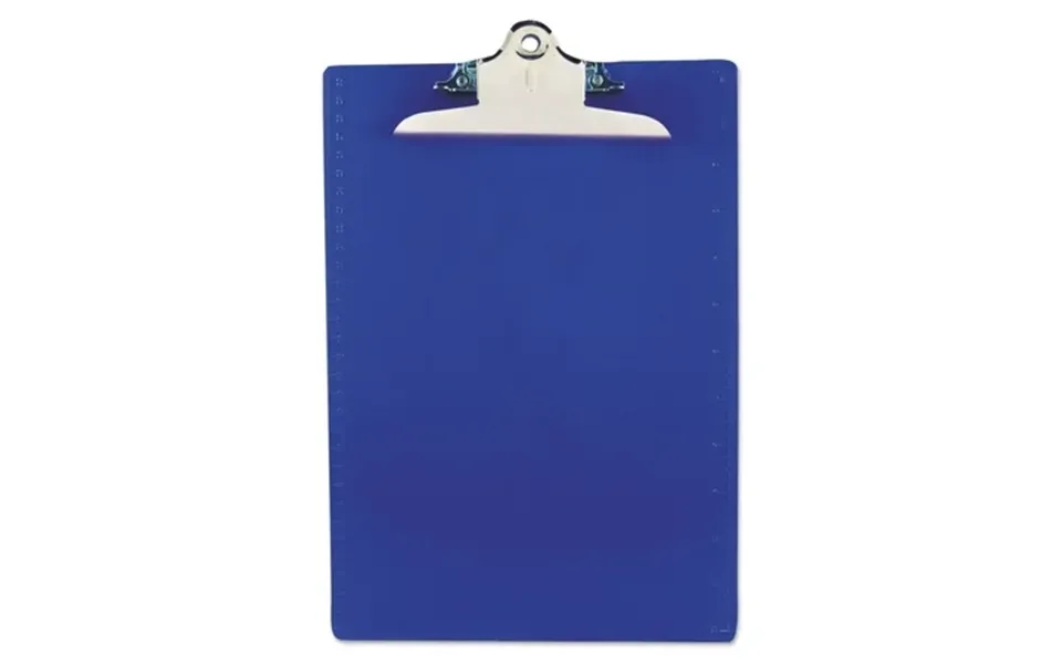 Saunders 21602 1 In. Clip Capacity 8.5 In. X 11 In. Recycled Plastic Clipboard With Ruler Edge - Blue