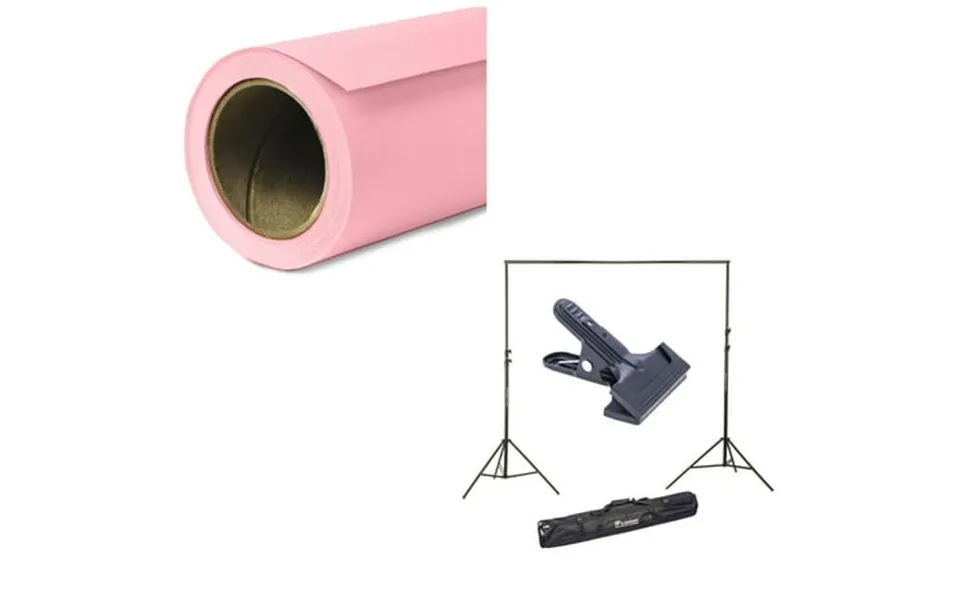 Savage Widetone Seamless Background Paper 86 Wide X 36 Coral 3 - Bundle With Flashpoint 10 Background Support System Air