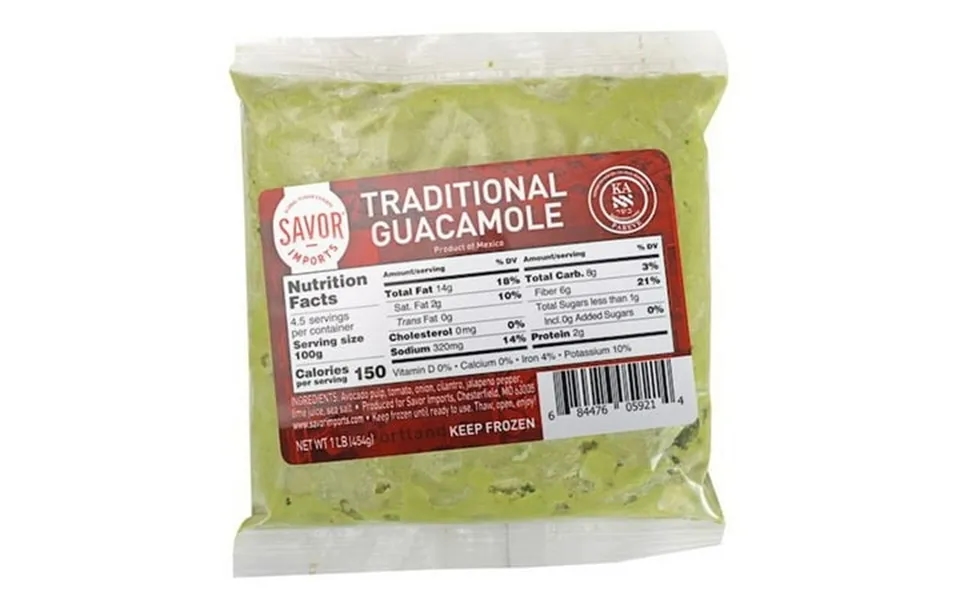 Savor Imports Traditional Hpp Guacamole 1 Pound -- 12 Per Case