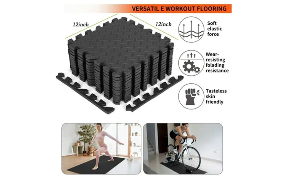 Sayfut 1-200pcs Eva Foam Floor Tiles For Home Gym Yoga Mat Workout Equipment Or Child S Play Surface