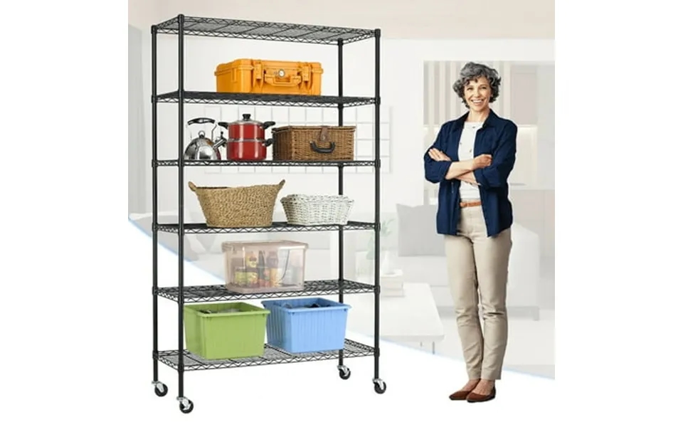 Sayfut 6 Tier Wire Shelving Unit Metal Shelf Rack 2100 Lbs Capacity 18 X48 X82