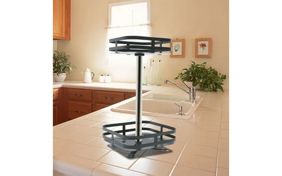 Sayfut Kitchen Spice Rack Organizer Storage Shelf Cabinet Holder 2-tier