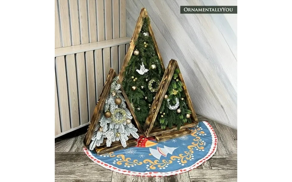 Scandinavian Folk Fox Christmas Tree Skirt
