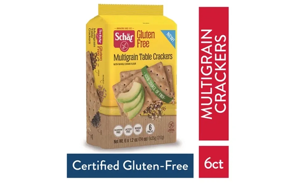 Schar Gluten Free Multigrain Table Cracker Shelf-stable Foil-sealed Bag 7