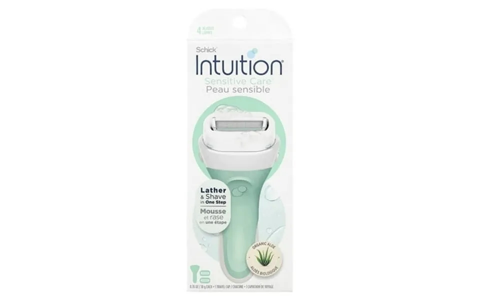 Schick Intuition Sensitive Care Organic Aloe 1 Razor 2 Cartridges Pack Of 4