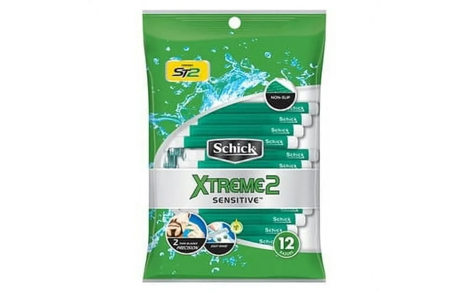 Schick Xtreme 2 Sensitive Disposable Razors - 12.0 Ea Pack Of 10