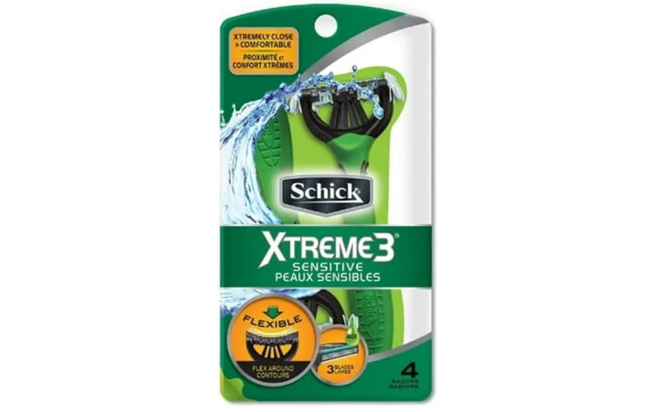 Schick Xtreme3 Sensitive Disposable Razors 4 Count