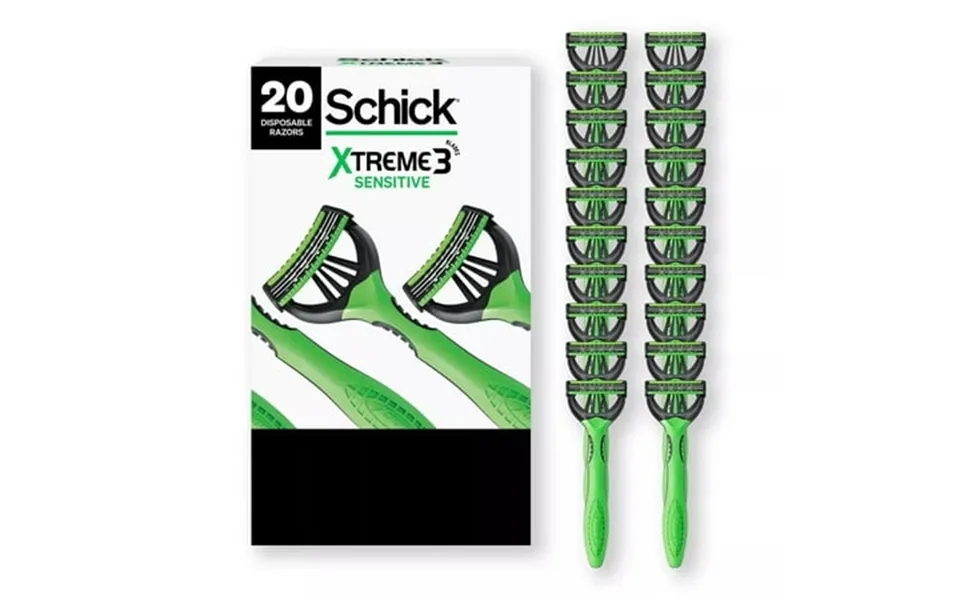 Schick Xtreme3 Sensitive Disposable Razors For Men 20 Count