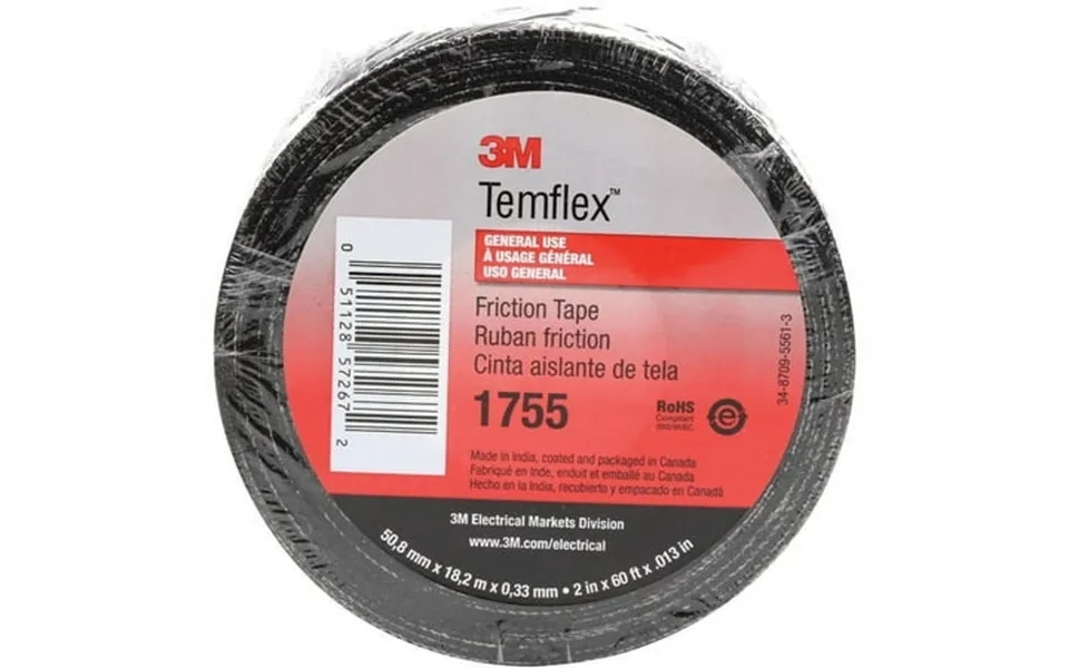 Scotch 3m 1755 Cotton Friction Tape 13 Mil 3 4 X 60 Black 20 Case T9641755