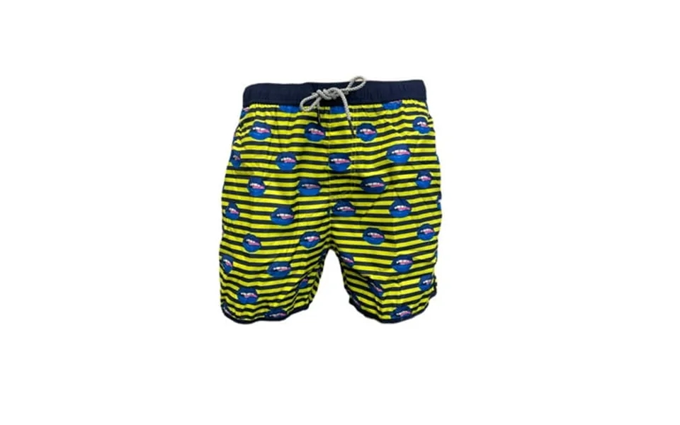 Scotch & Soda Men S All Over Print Swimwear Shorts Yellow X-l Arge