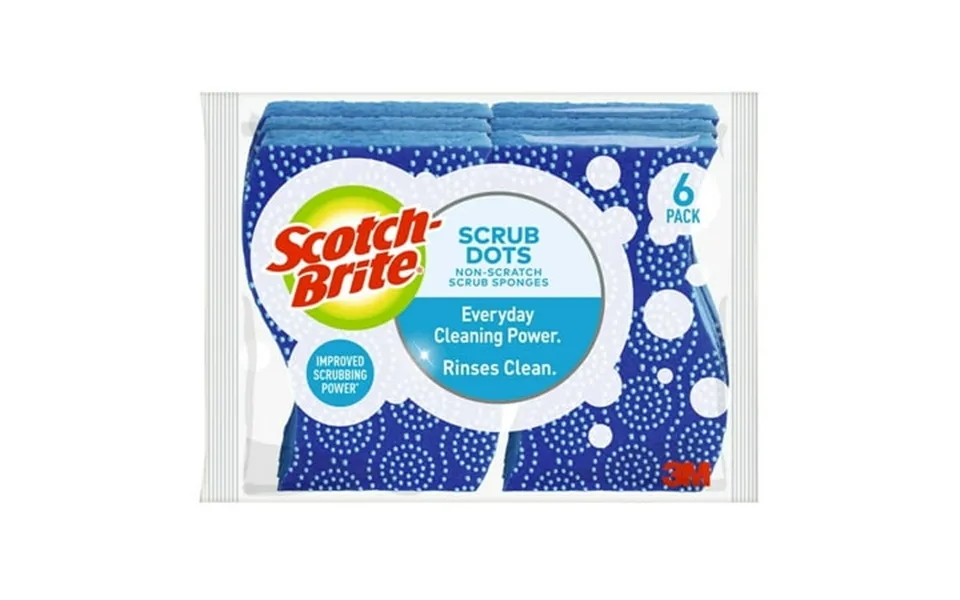 Scotch-brite Scrub Dots Non-scratch Sponge - 4.8 Height X 6.5 Width X 2