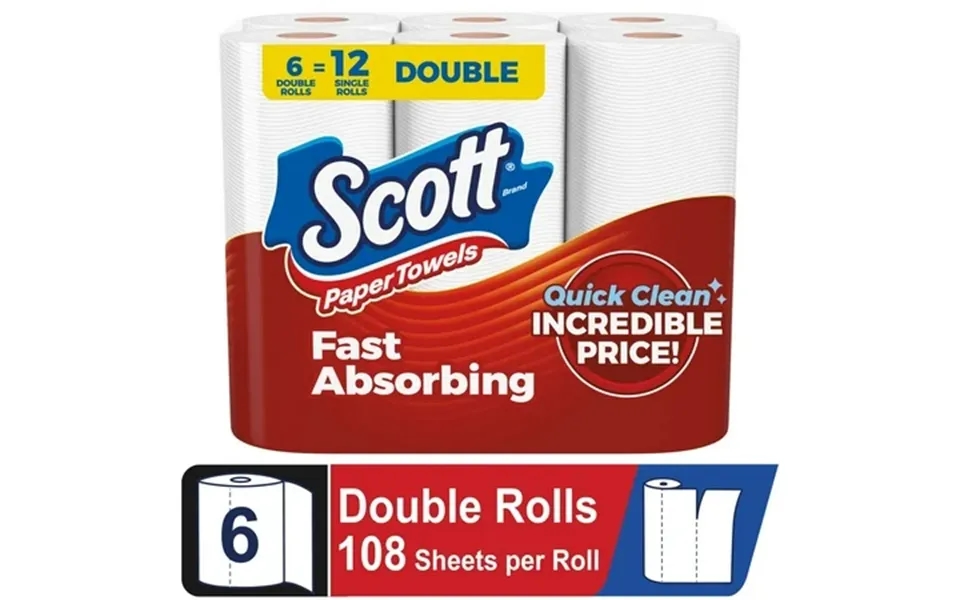 Scott Paper Towels Choose-a-sheet 6 Double Rolls