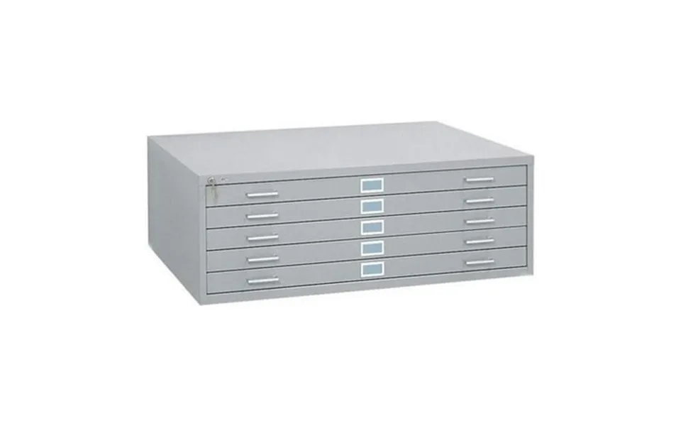 Scranton & Co 5 Drawer Metal Flat Files Cabinet For 36 X 48 Documents In Gray